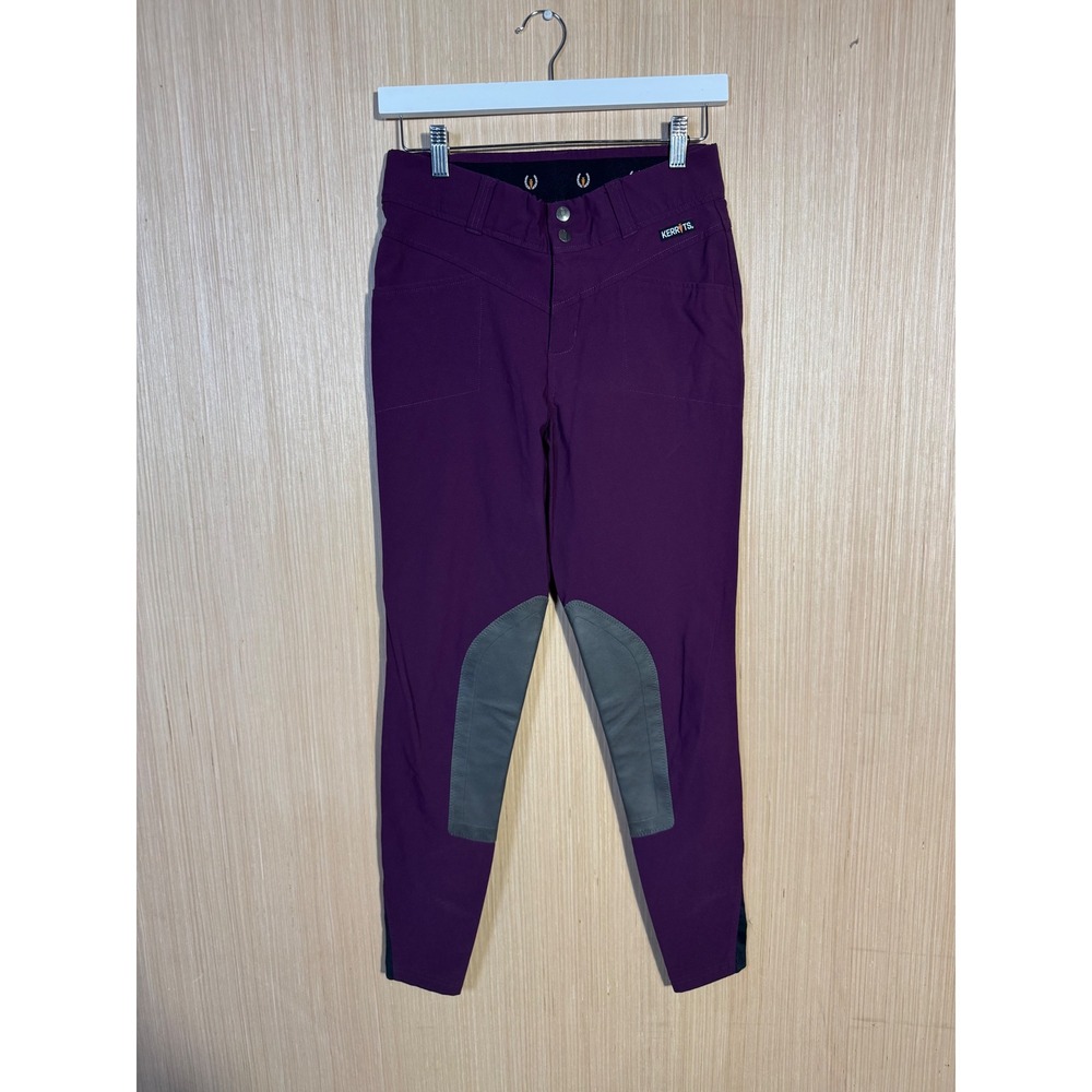 Kerrits Womens Purple Knee Patch Equestrian Riding Breeches Pants Size Medium